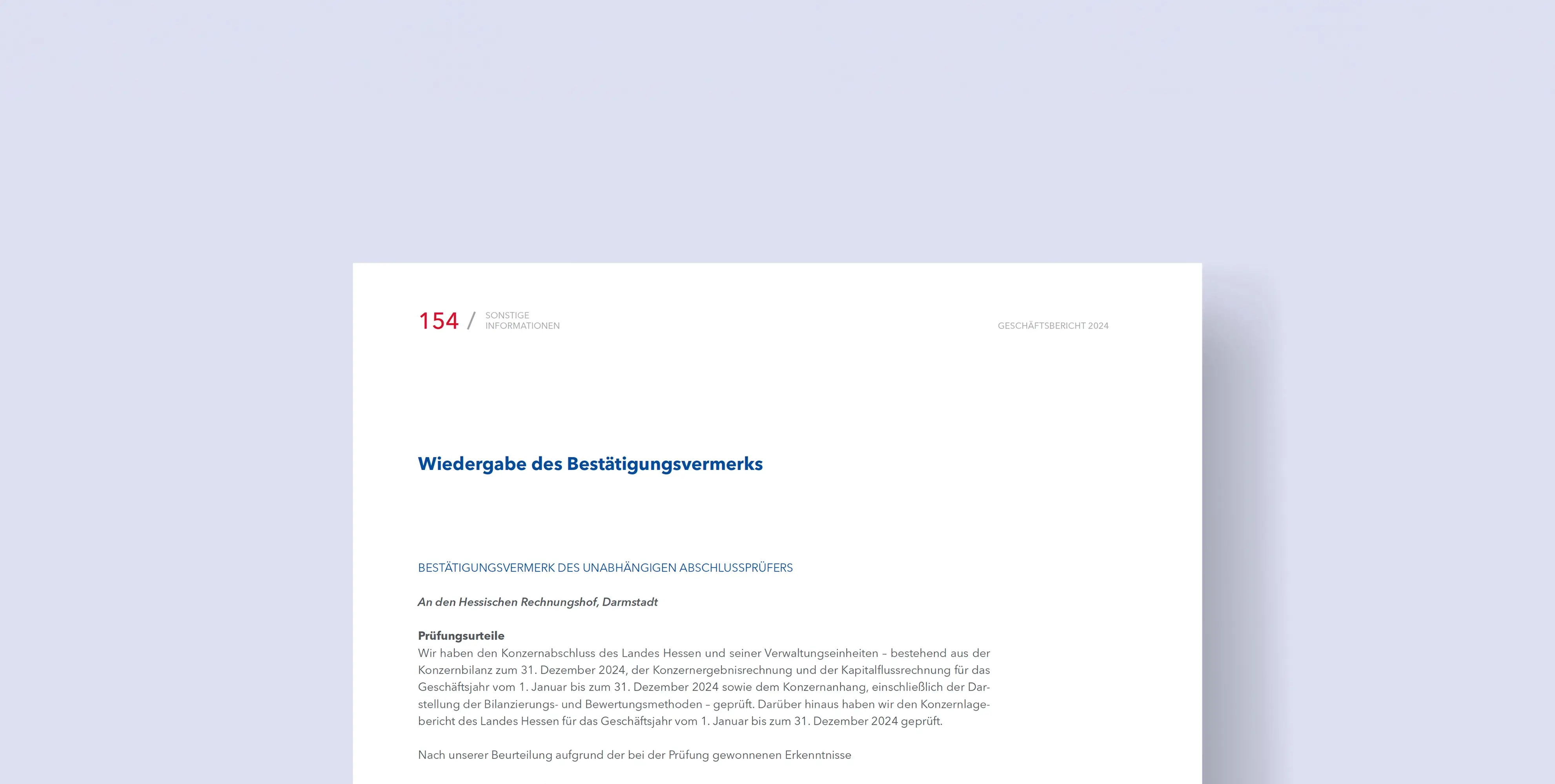 Bestätigungsvermerk des Abschlussprüfers